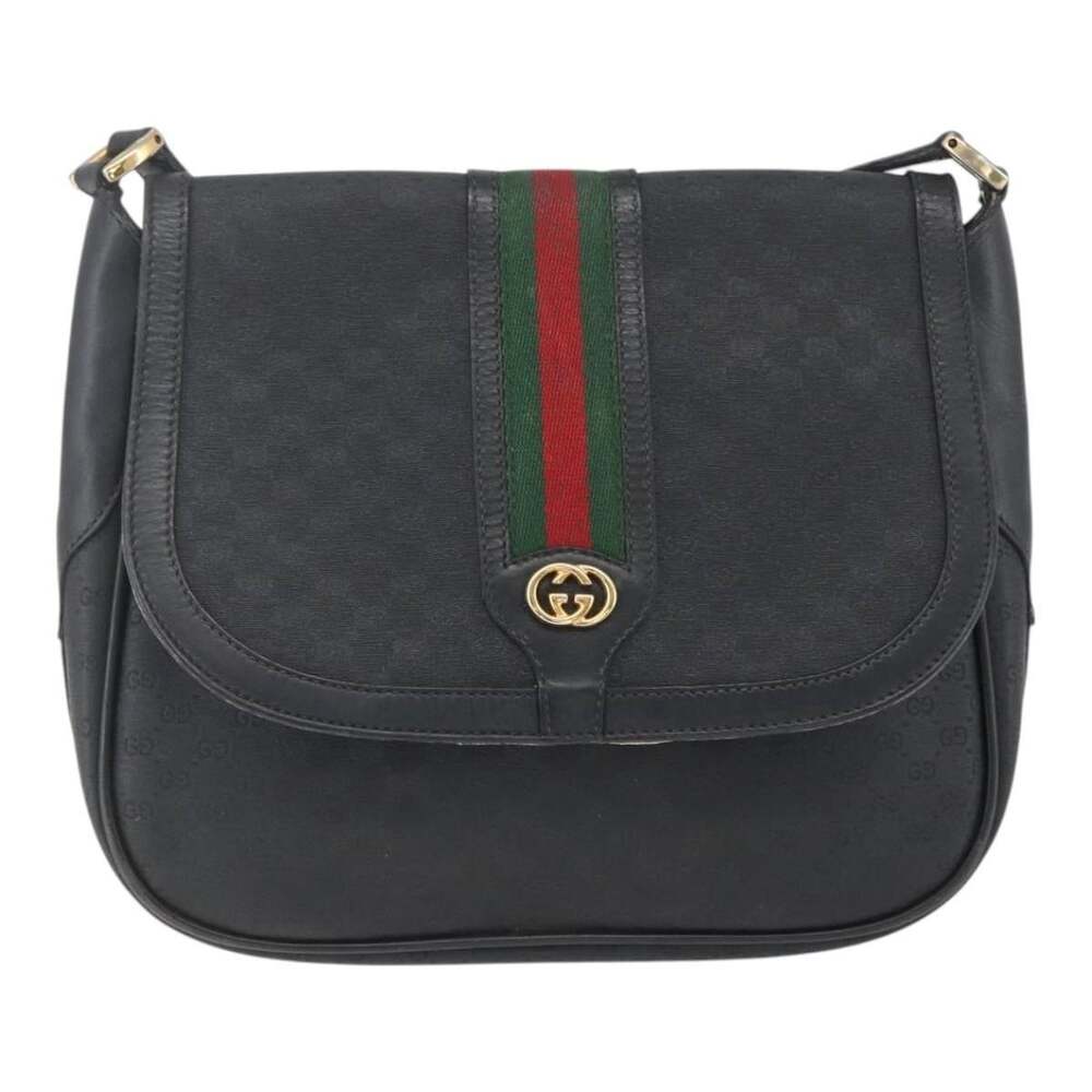 Gucci Micro GG Supreme Web Shoulder Bag Black